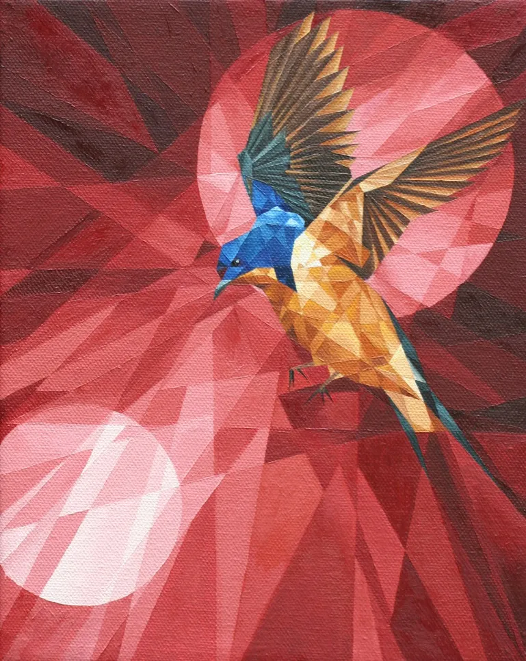 painting of a blue jay