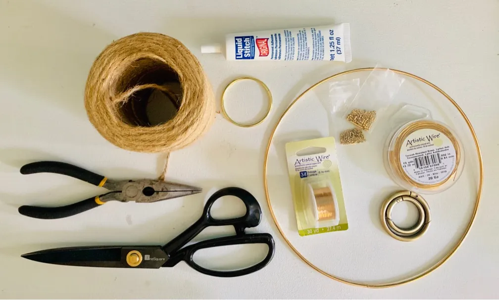 All the supplies required for the project