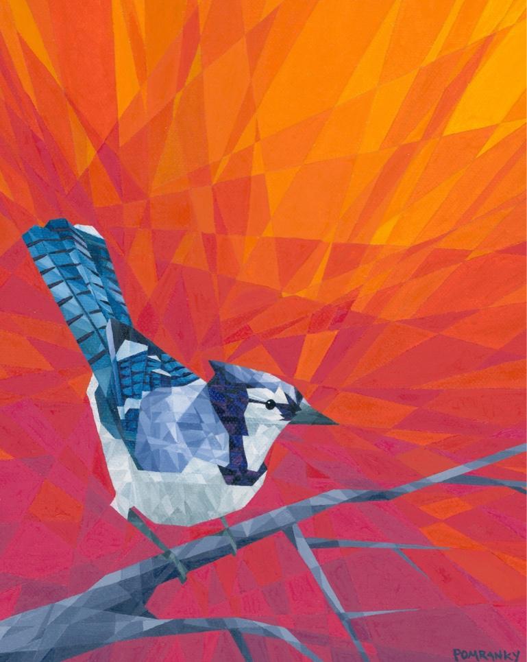 Painting of a Blue Jay