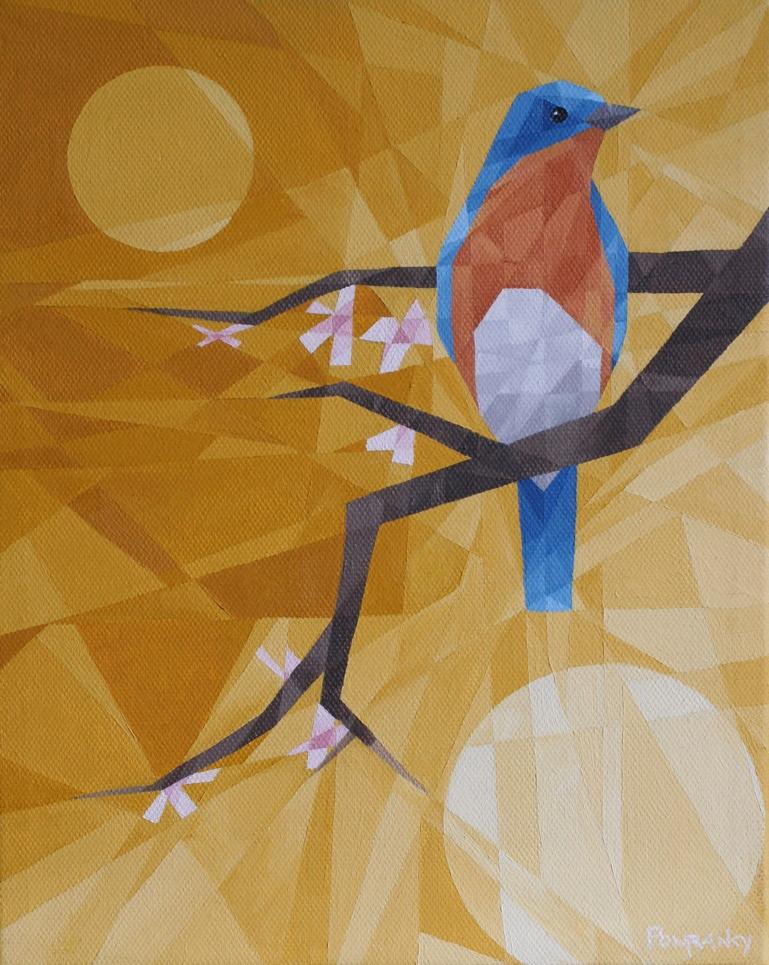 Painting of a Bluebird